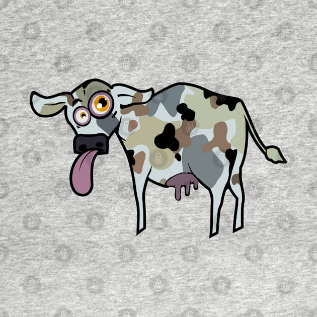 Graffiti of a cow in army pattern skin by AdiDsgn